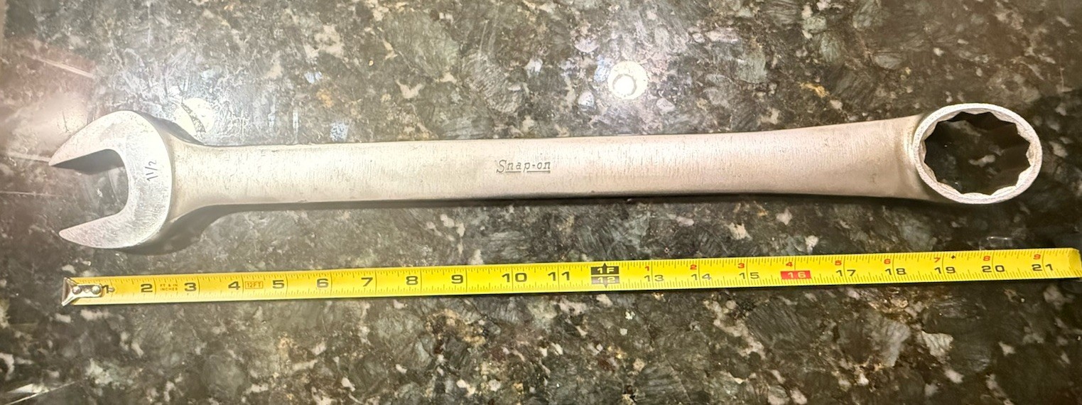 Snap-On OEX-48 Combination Wrench SAE Made in USA 1-1/2” Inch 12 Point Date 1968