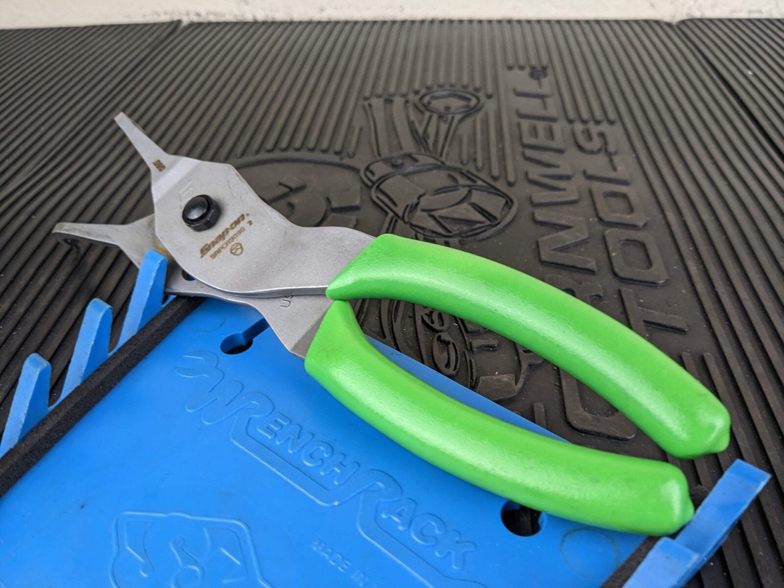 #bg348 Snap-on Tools USA NEW GREEN 90° Tip .090 Snap Ring Pliers SRPCR9090G