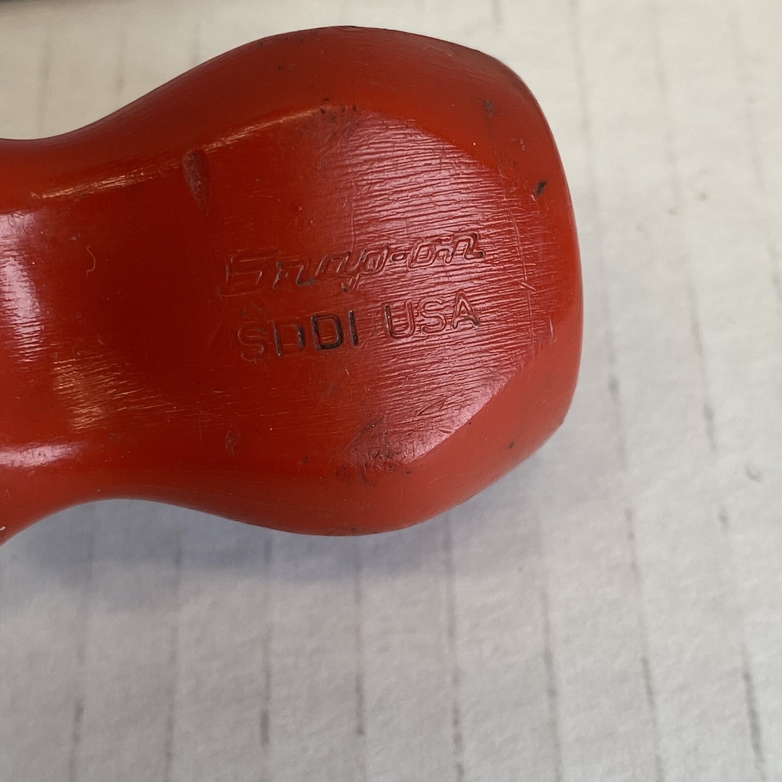 Snap On SDD1 Stubby Flat Head Screwdriver RED USA