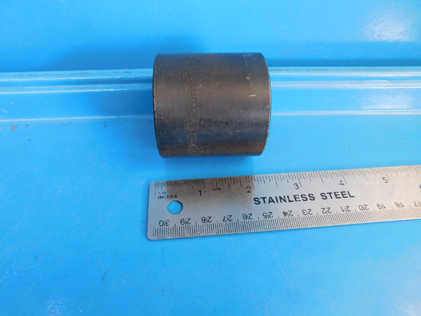 USED, MATCO TOOLS «1-1/2 IN. » SHORT 6 POINT SOCKET » 1/2 IN. DR.» #CP486A