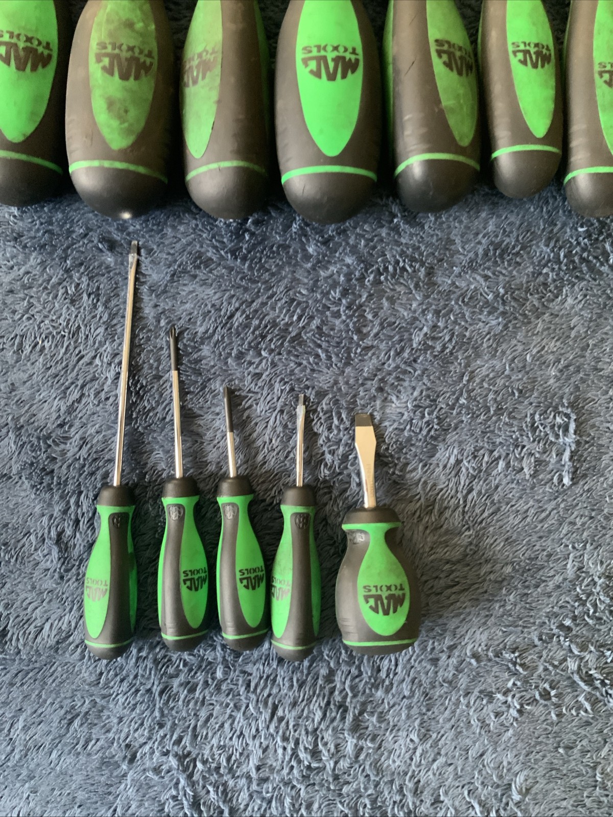 Mac Tools Green Screwdrivers……12pc…..see Pics….