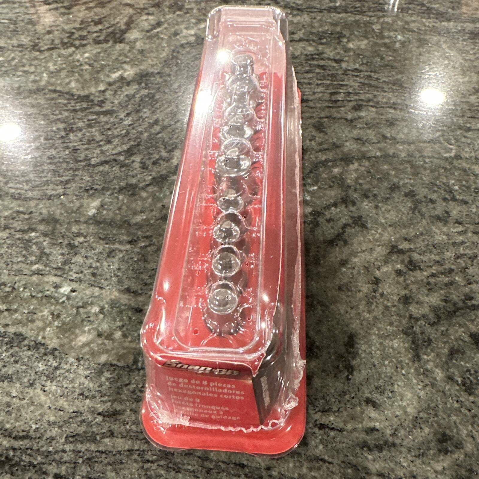 new snap-on 8 pc 1/4″ & 3/8″ dr see stubby hex socket driver set, 208eftaxsy new