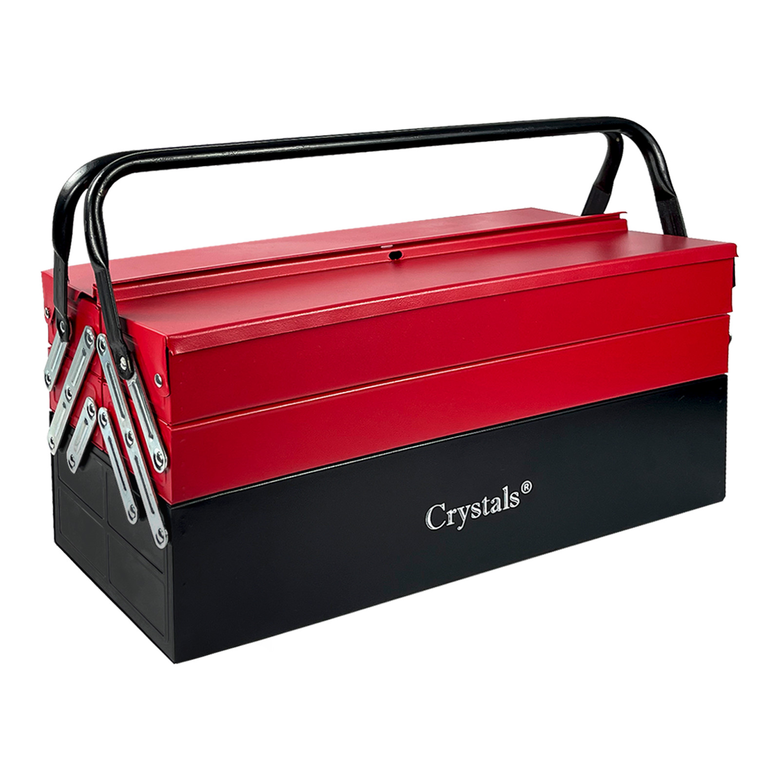 Heavy Duty 25″ 470mm Metal Cantilever 5 Tray Toolbox Storage Tool Box Red New
