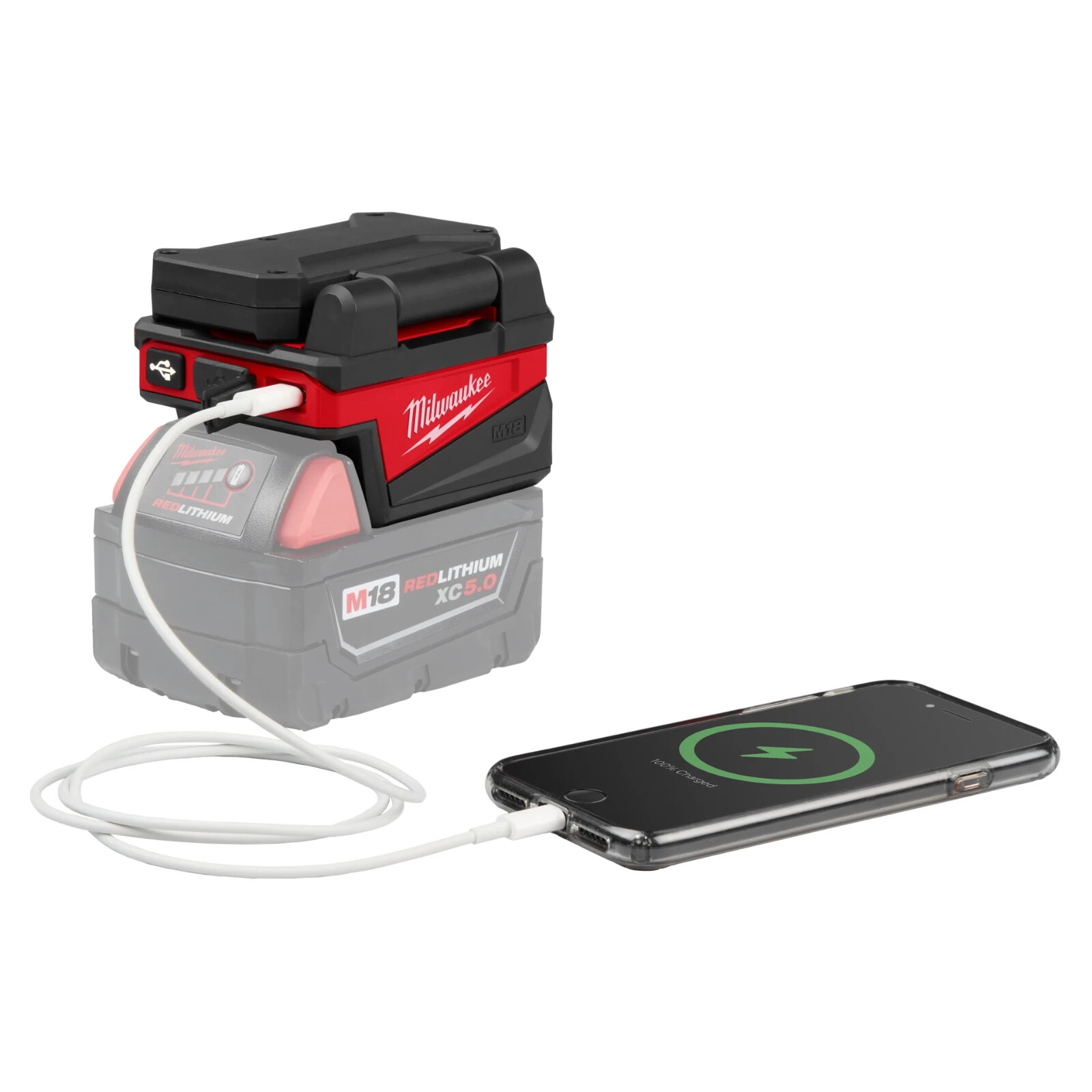 Milwaukee M18 Rover Compact Folding 1000 L Work Light & USB Power Supply 2359-20