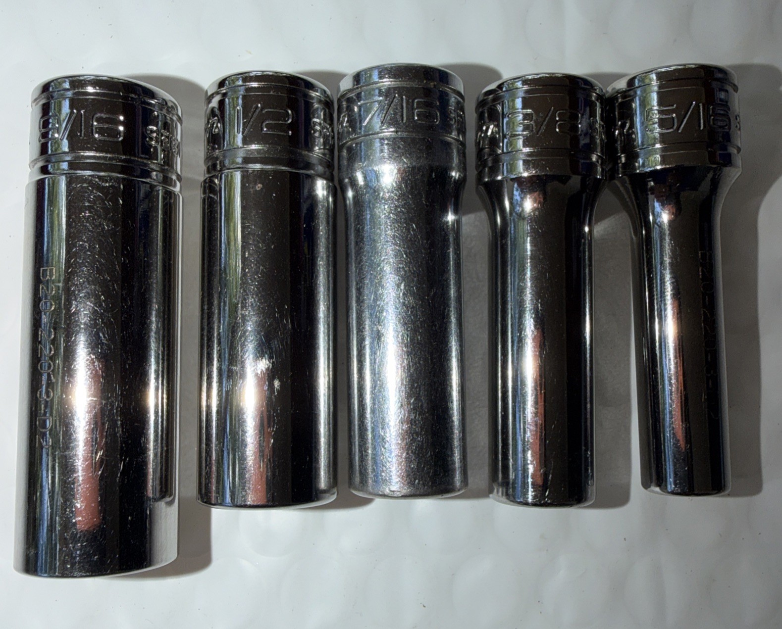SNAP-ON TOOLS 12 pc 3/8″ Drive 12-Pt SAE Shallow/ Deep Combination Socket Set