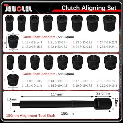 17PCS Universal Clutch Alignment Tool Kit – Flywheel Pilot Hole & Drive Plate Se
