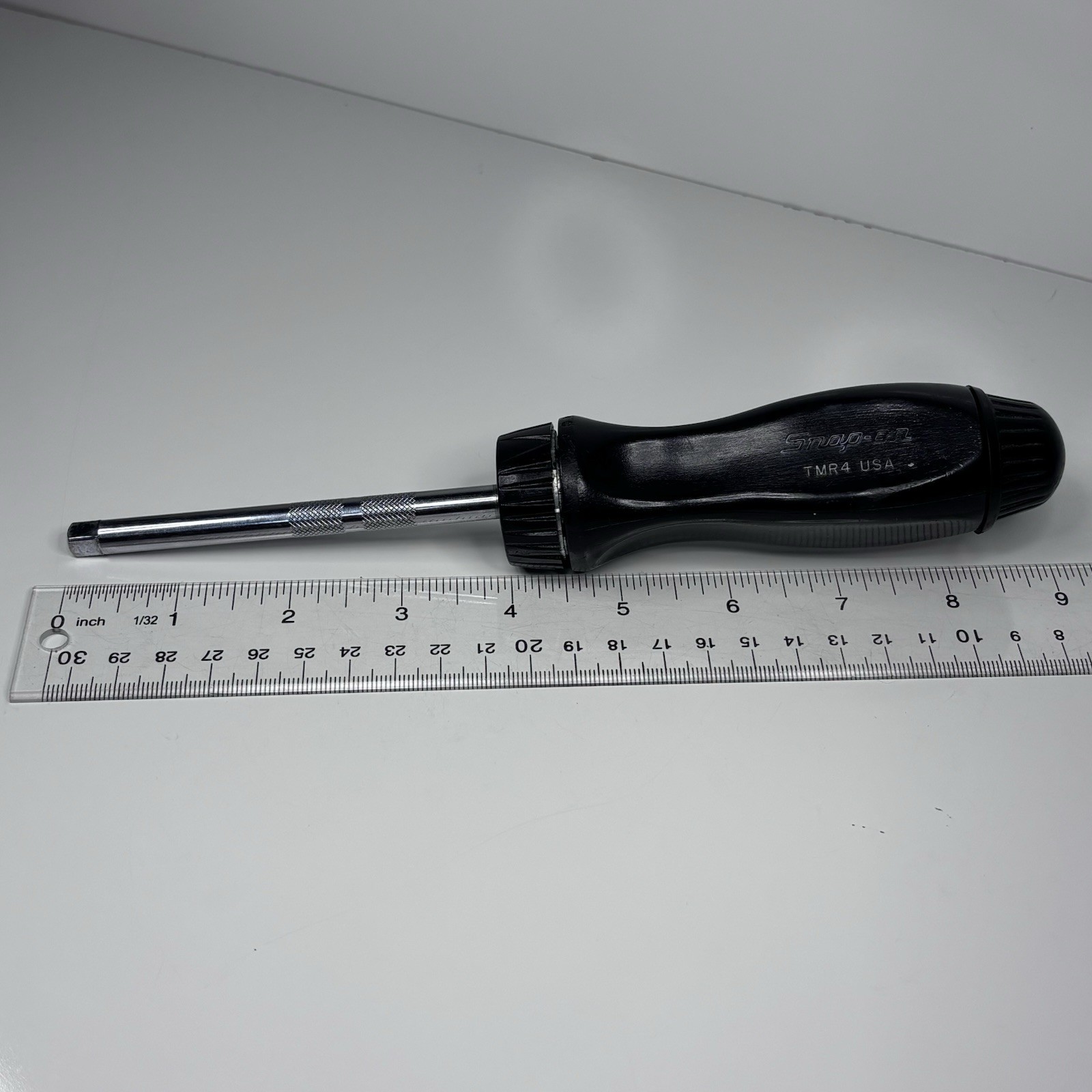 Snap On Tools TMR4 1/4″ Drive Ratcheting Spinner Handle 9” Black Hard Handle USA