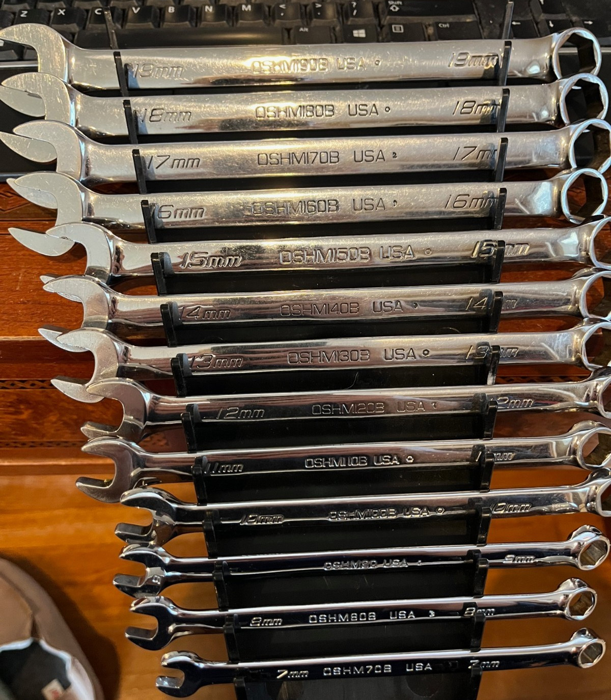 Snap-on OSHM713 13Pc Metric Combination Wrench Set 7MM-19MM 6 Point SAVE!!