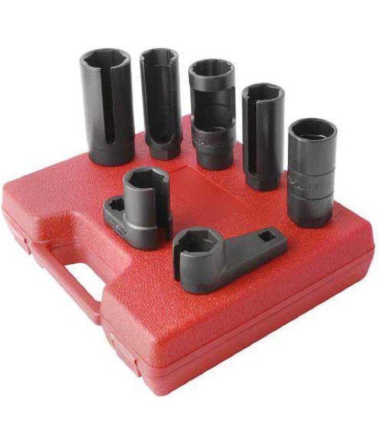 SUNEX 7PC.OXYGEN SENSOR SCKT SET SUN2850 – 7/8” Hex, 1/2” Double Square Driver