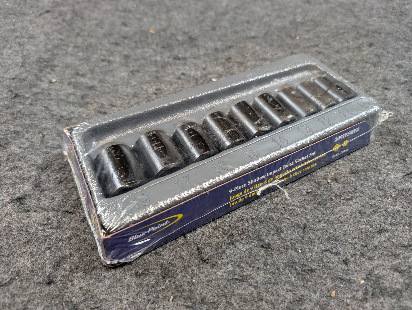 Blue-Point 9Pc 3/8″ Drive Shallow Impact Twist Socket Set 209TFSMYA (461456)
