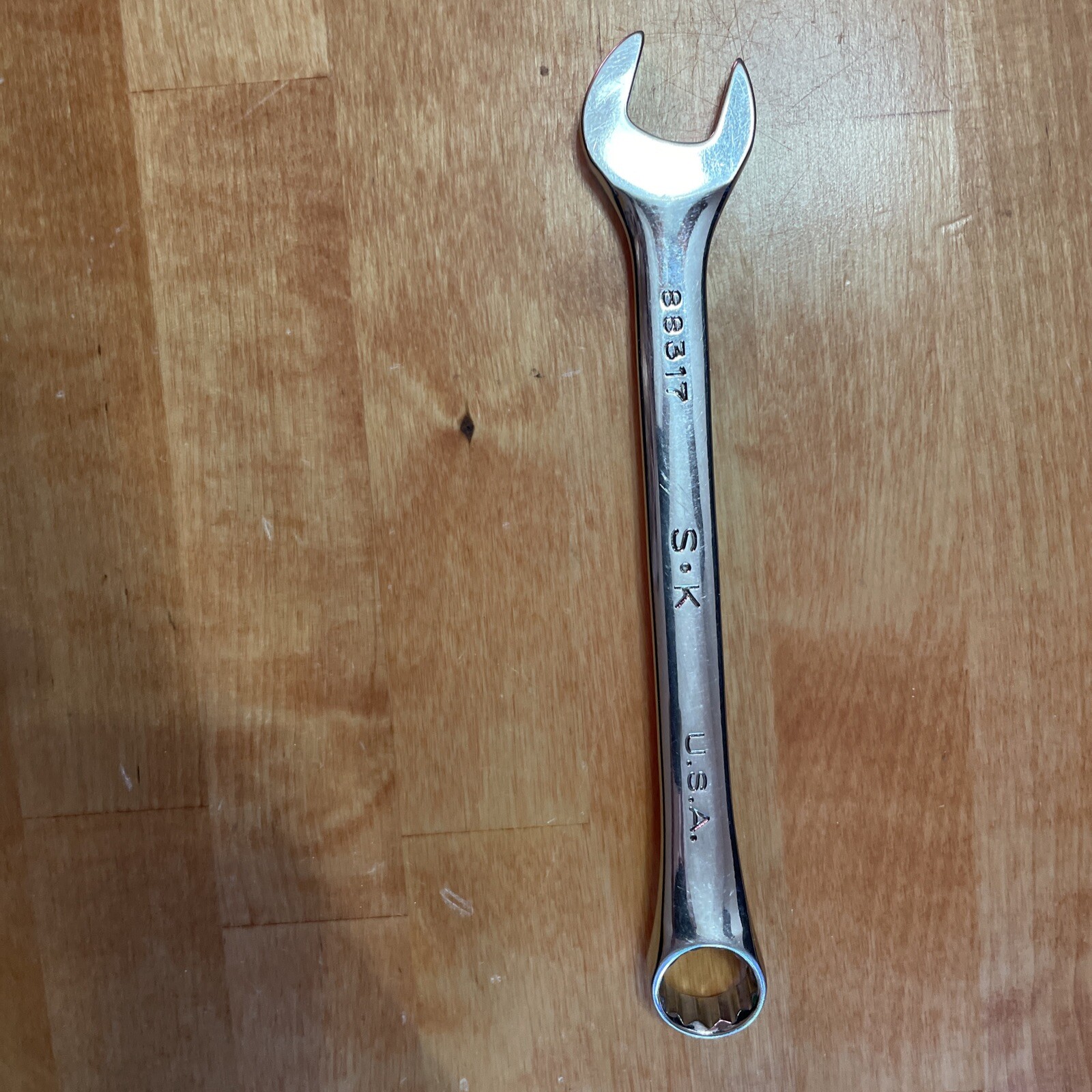 SK Tools 17 Mm Regular Length Super Krome Combination Wrench 88317 Made In USA!