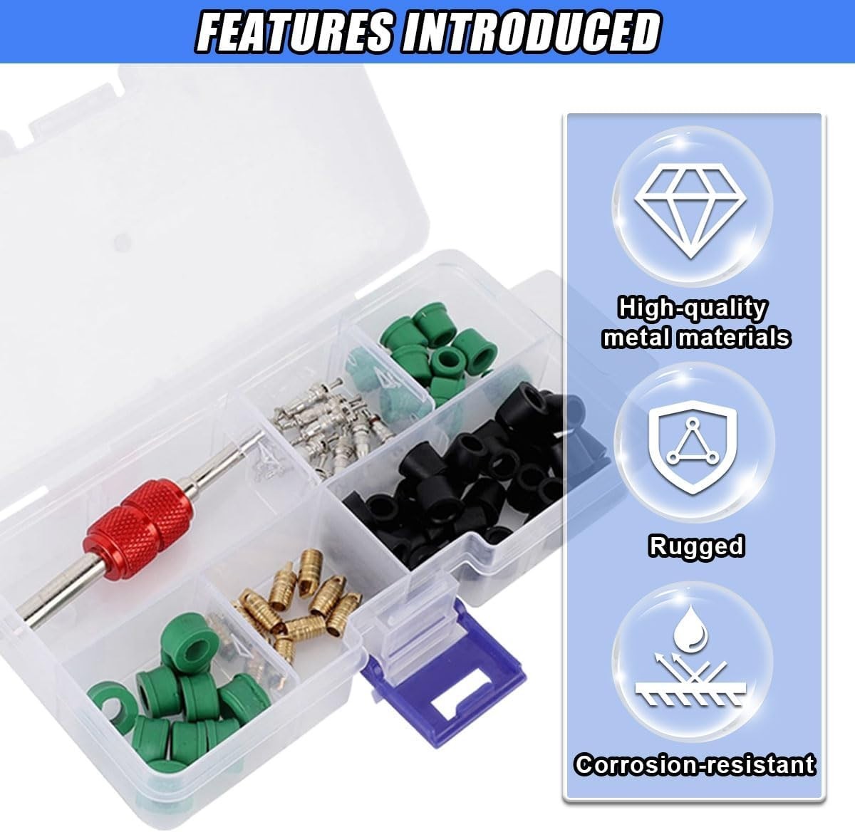 71PCS Car AC Repair Kit Valve Core Remover Gasket Hose Seal Tool Set Universal.