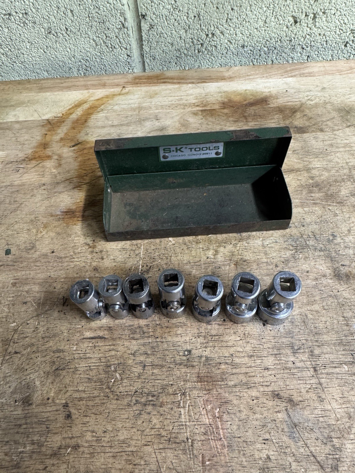S-K 7 Pc 6 Pt Universal Swivel Socket Set 3/8”-3/4”USA