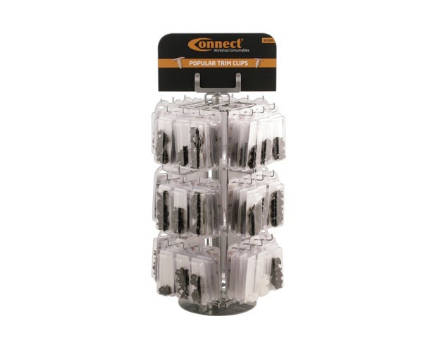Connect 36500 Trim Clip Rack c/w Clam Packs 108 piece