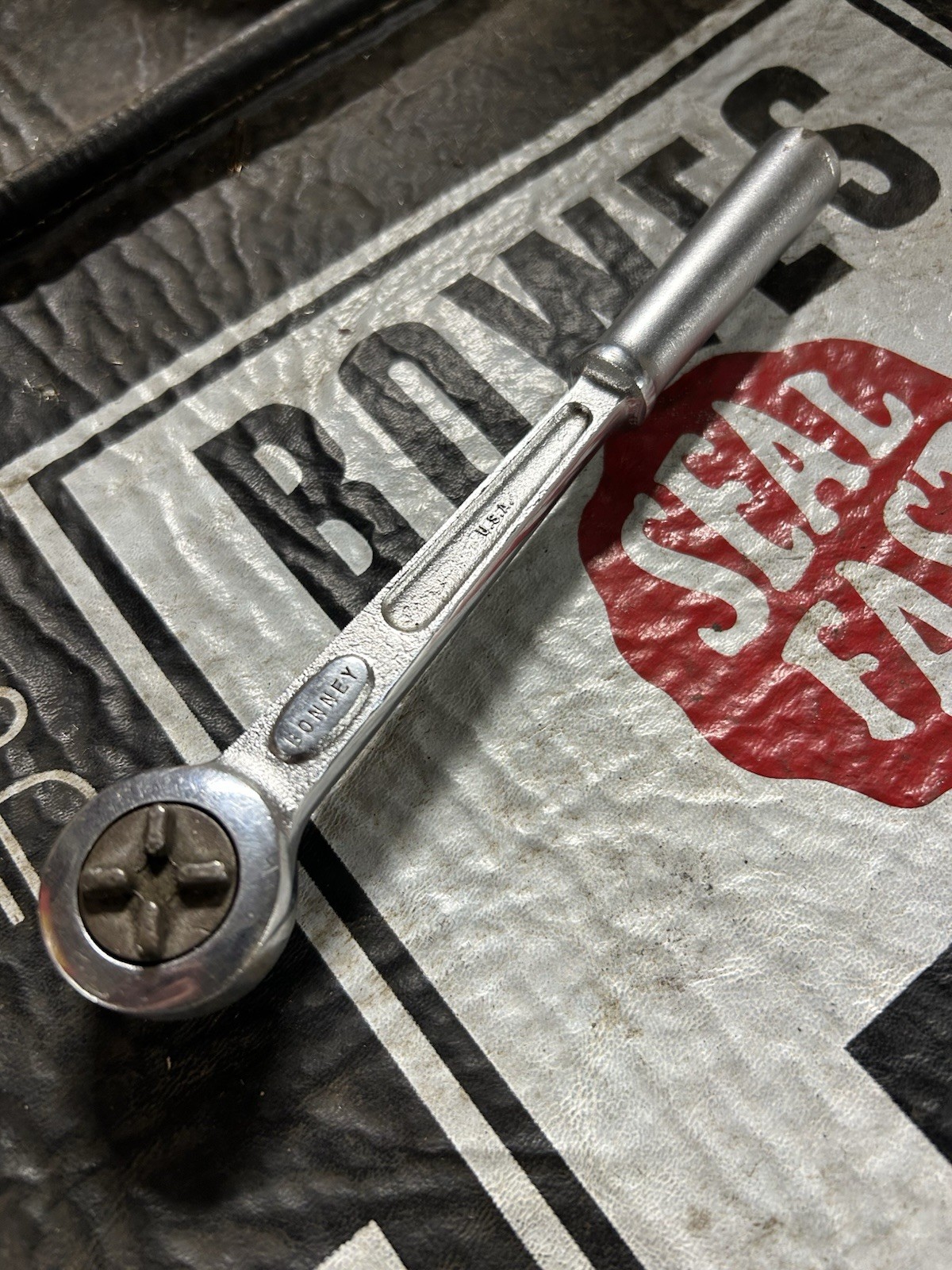 Bonney 3/8 Dr T701 Ratchet Chrome 7.25” Quad Wing Rare!