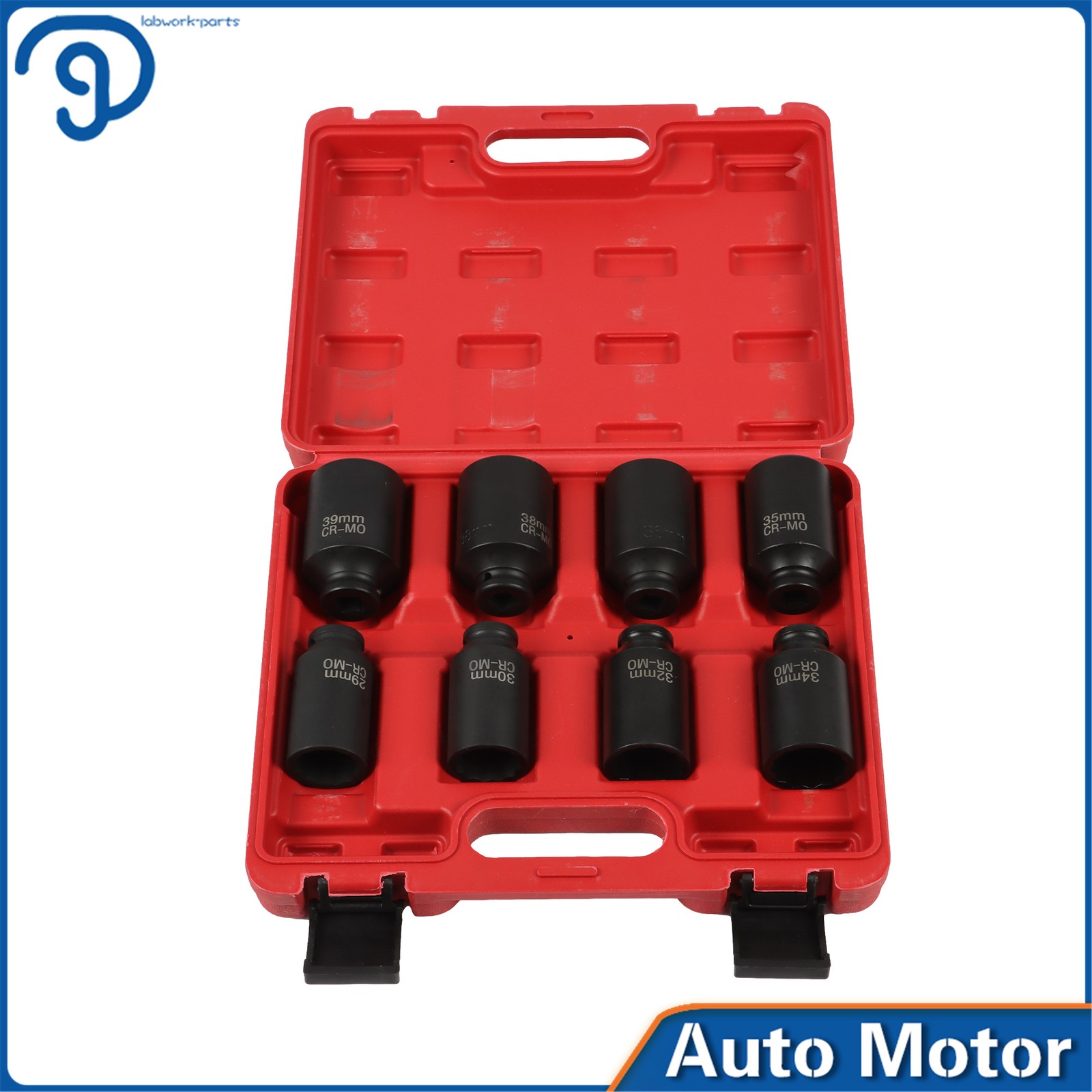 8Pcs 1/2″ Drive Deep Spindle Axle Nut Impact Socket Set 12 Point