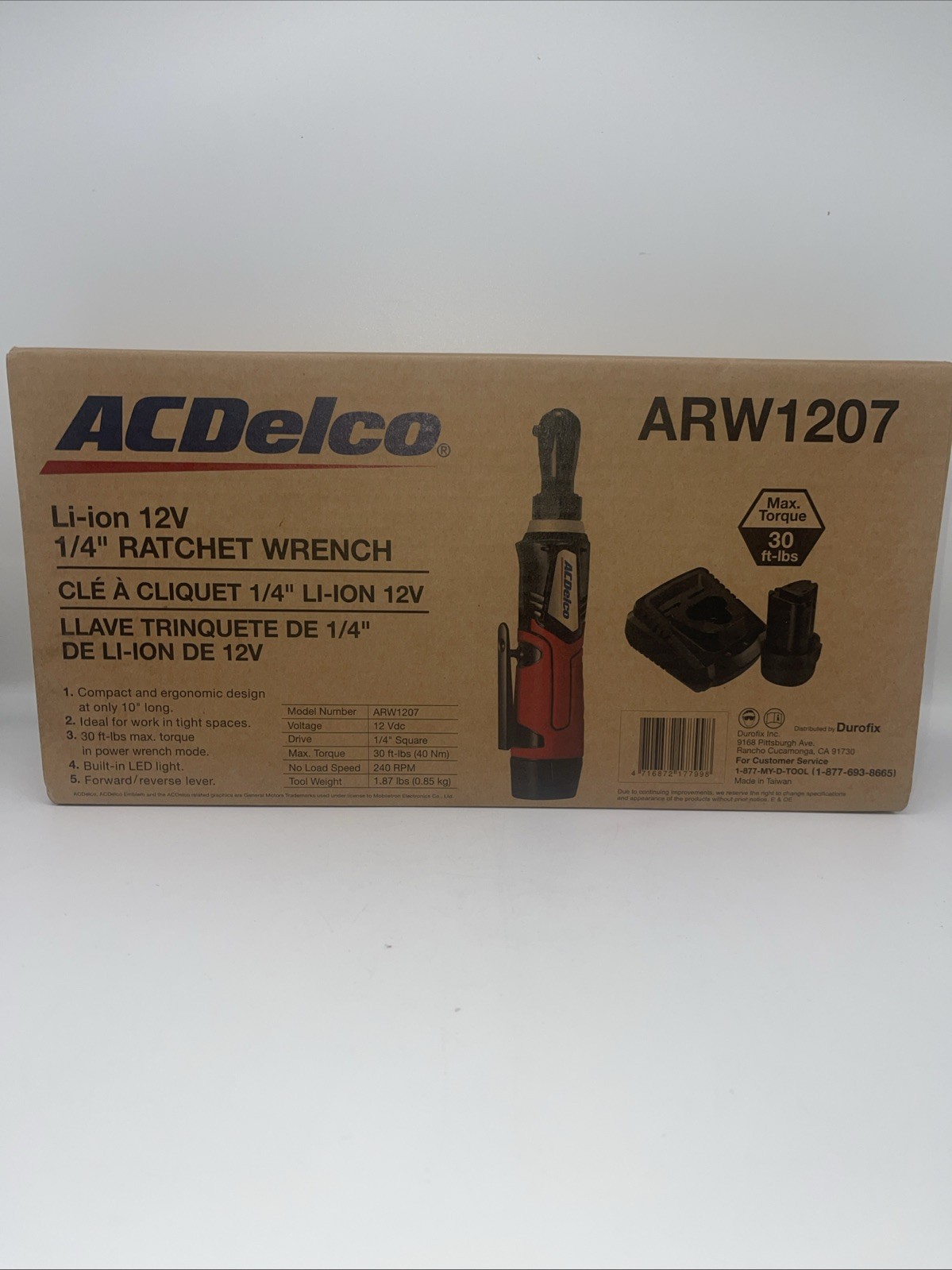 ACDelco ARW1207 Li-ion 12V 1/4″ Ratchet Wrench