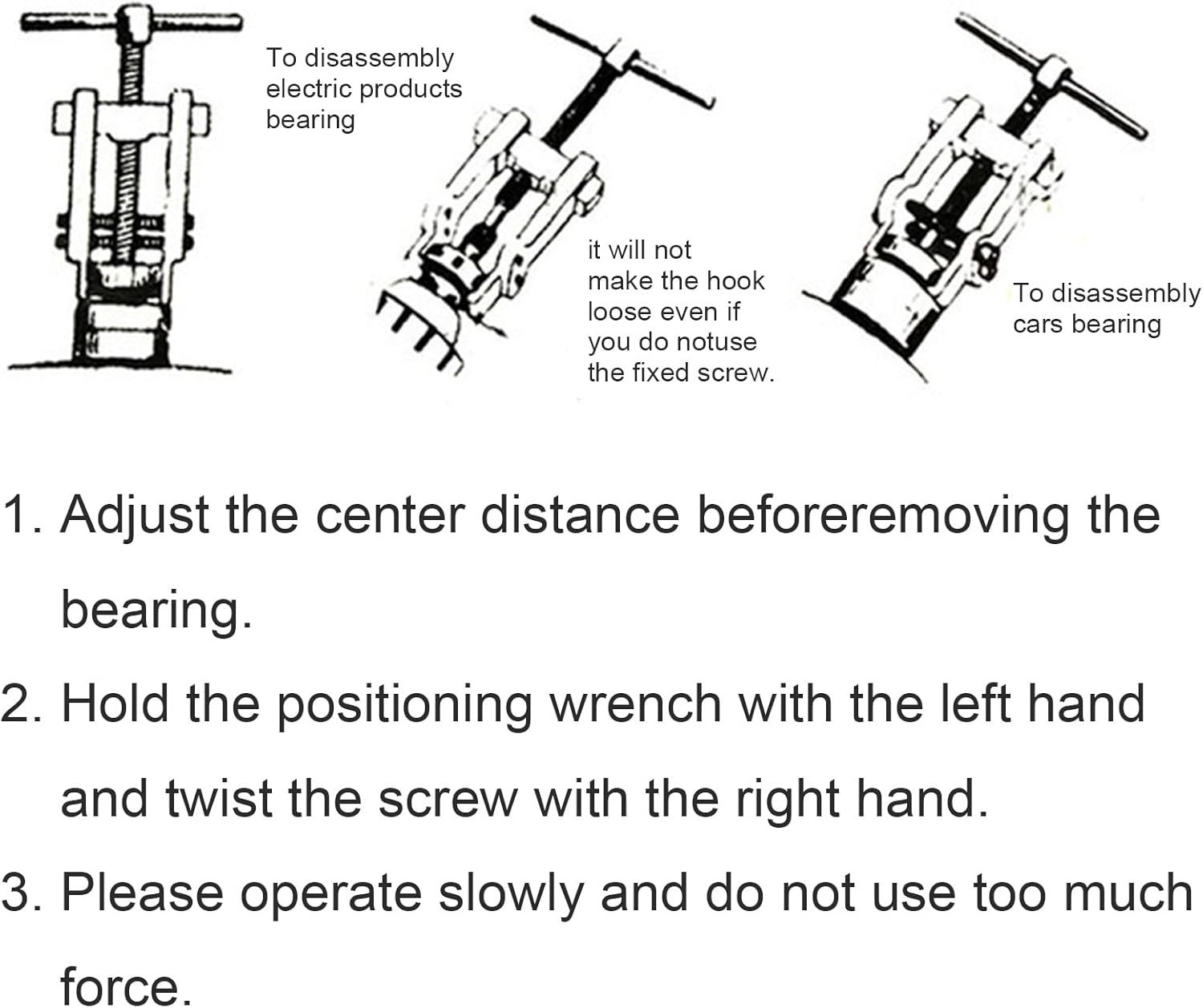Heavy-Duty Carbon Steel 8-Inch Bearing Puller – Easy Operation in Tight Spaces