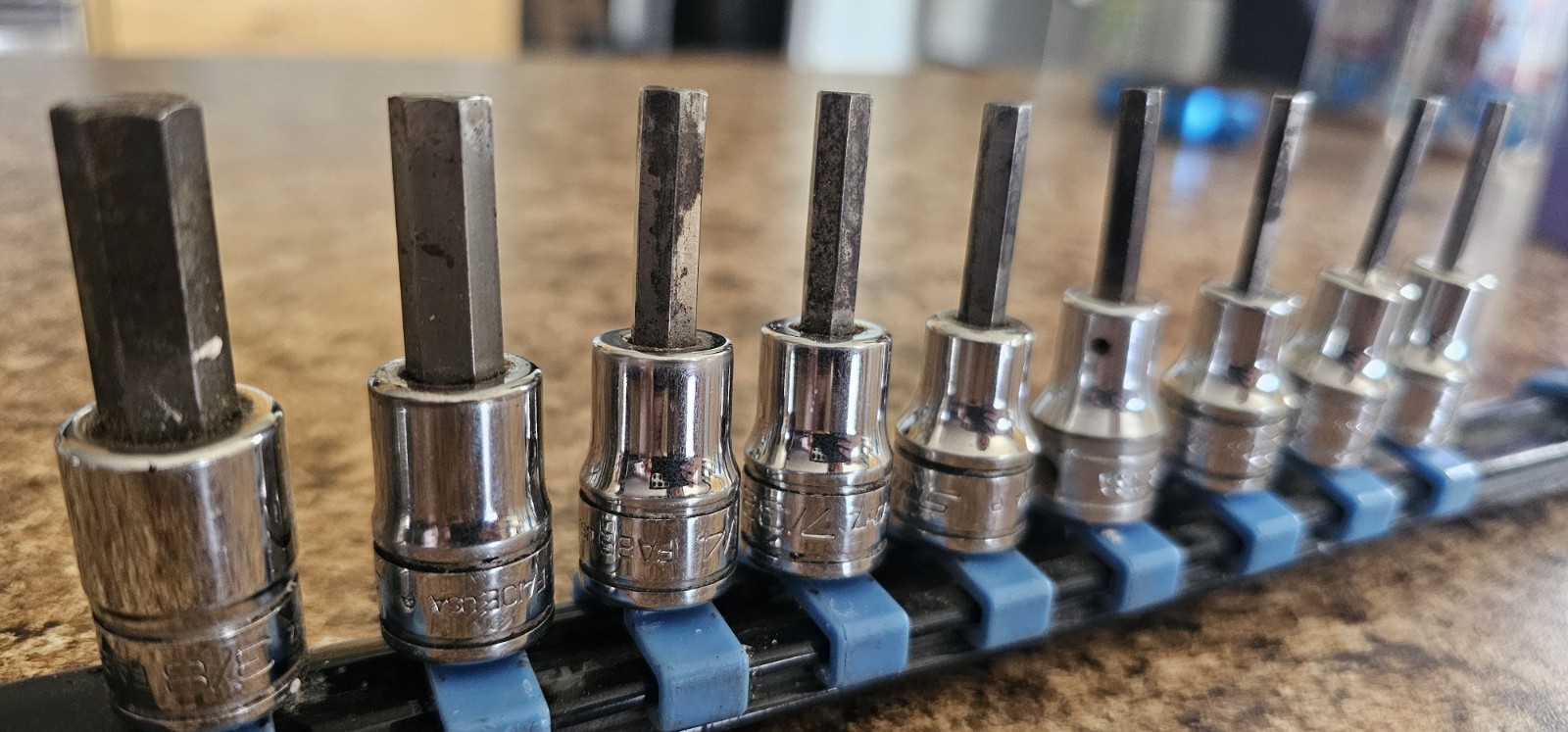 Snap-On 9 pc 3/8″ DRIVE HEX/ALLEN SOCKETS