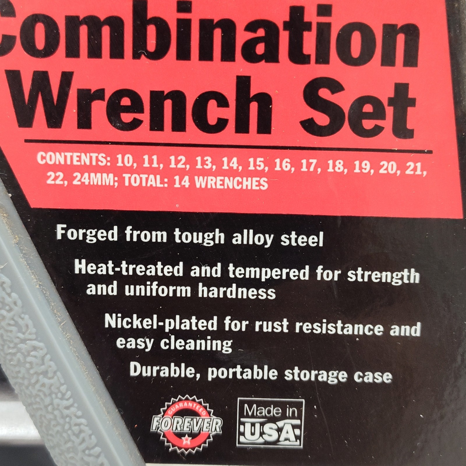 Craftsman 11mm to 24mm USA 13 pc Combination Wrench Set Metric W Case 46934 14pc