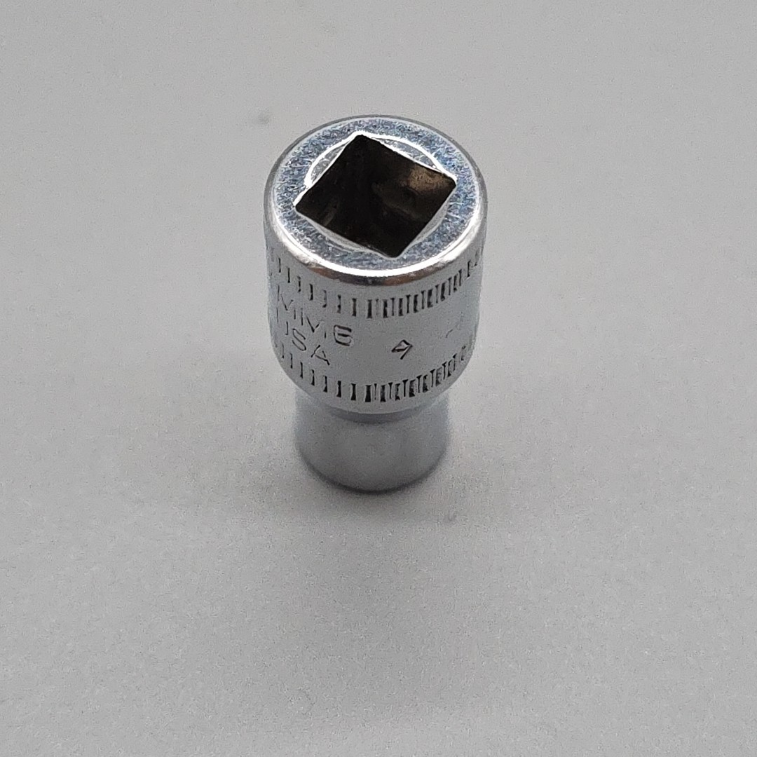 Snap-on Tools 1/4″ Drive 6mm 6PT SAE Shallow Chrome Socket TMM6 USA