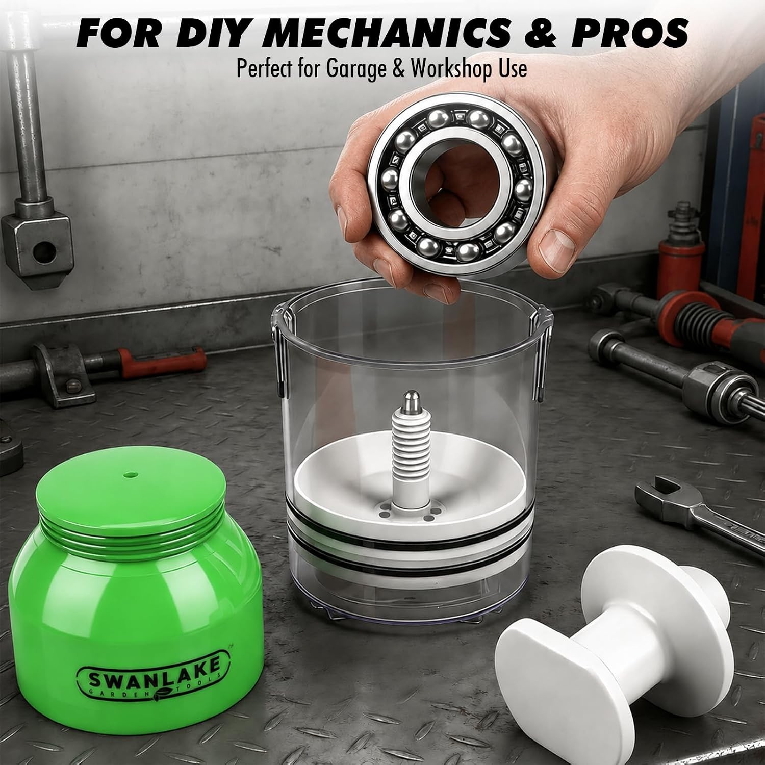 Premium Bearing Packer Kit Portable Handy Wheel Tool Effortlessly Flushes Old