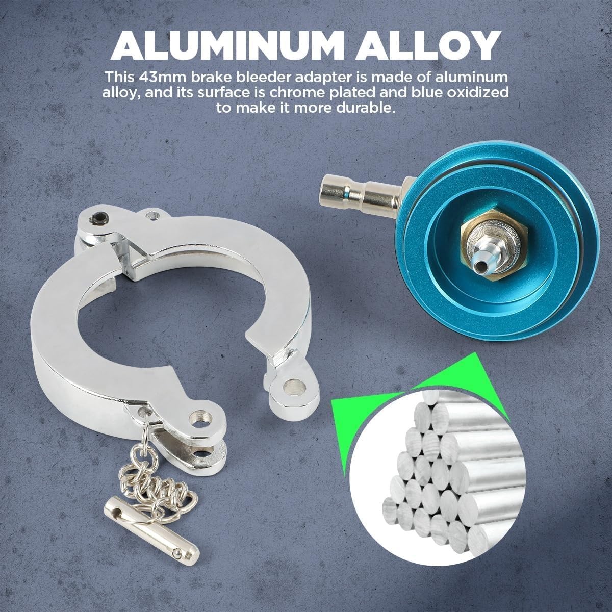 Brake Fluid Bleeder Master Cylinder Adapter Aluminum 43mm Fit for Toyota Lexus
