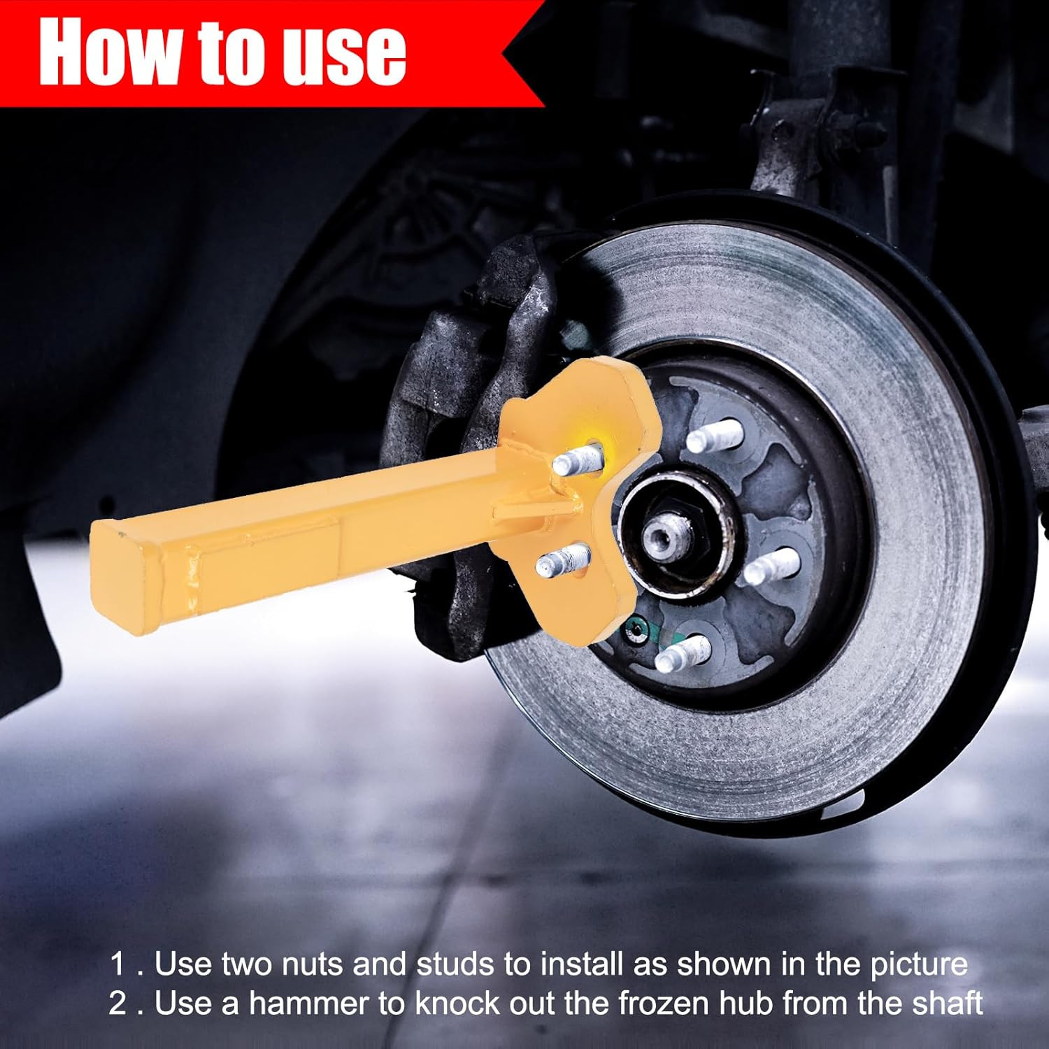 Universal 8629 Wheel Bearing Removal Tool For All Axle Bolted Wheels Yellow