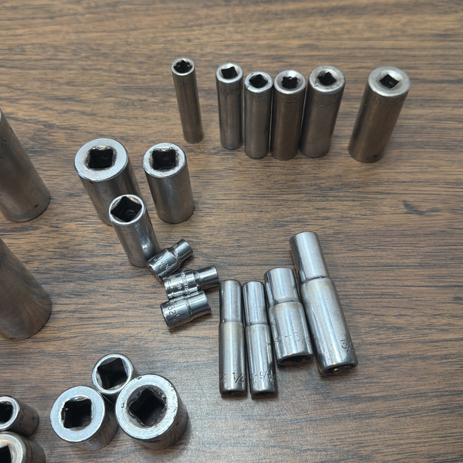 36x CRAFTSMAN Socket Lot SAE – 6pt 12pt – 1/2 1/4 Drive Asst Size Most Made USA