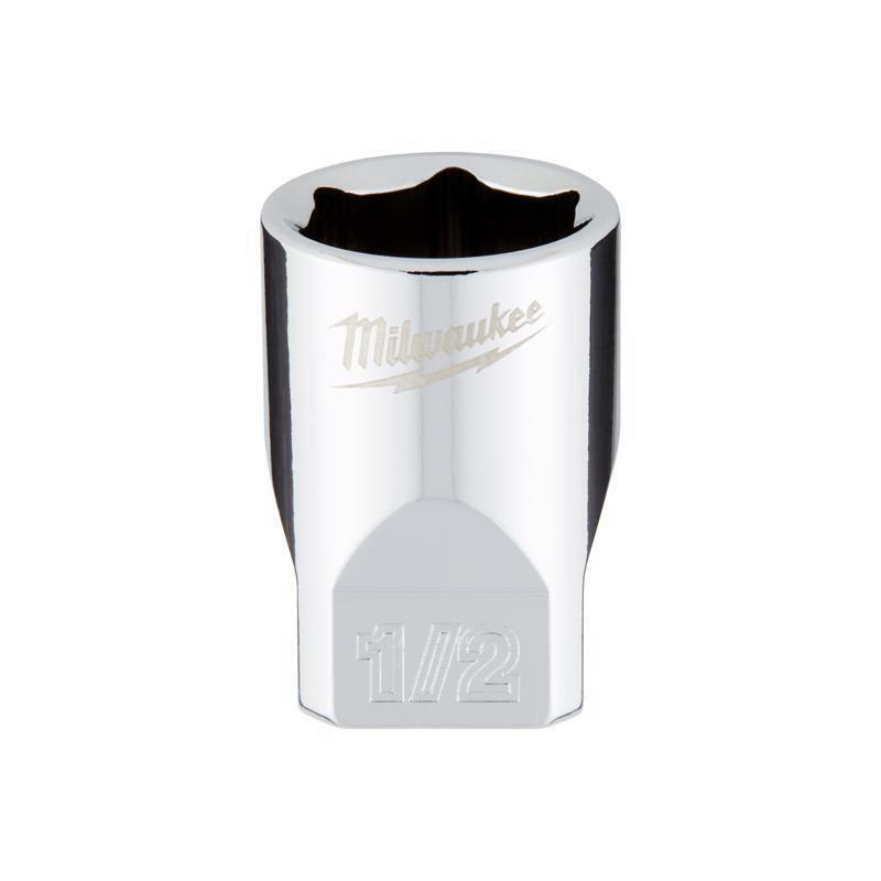 Milwaukee 1/2 in. X 1/4 in. drive SAE 6 Point Standard Socket