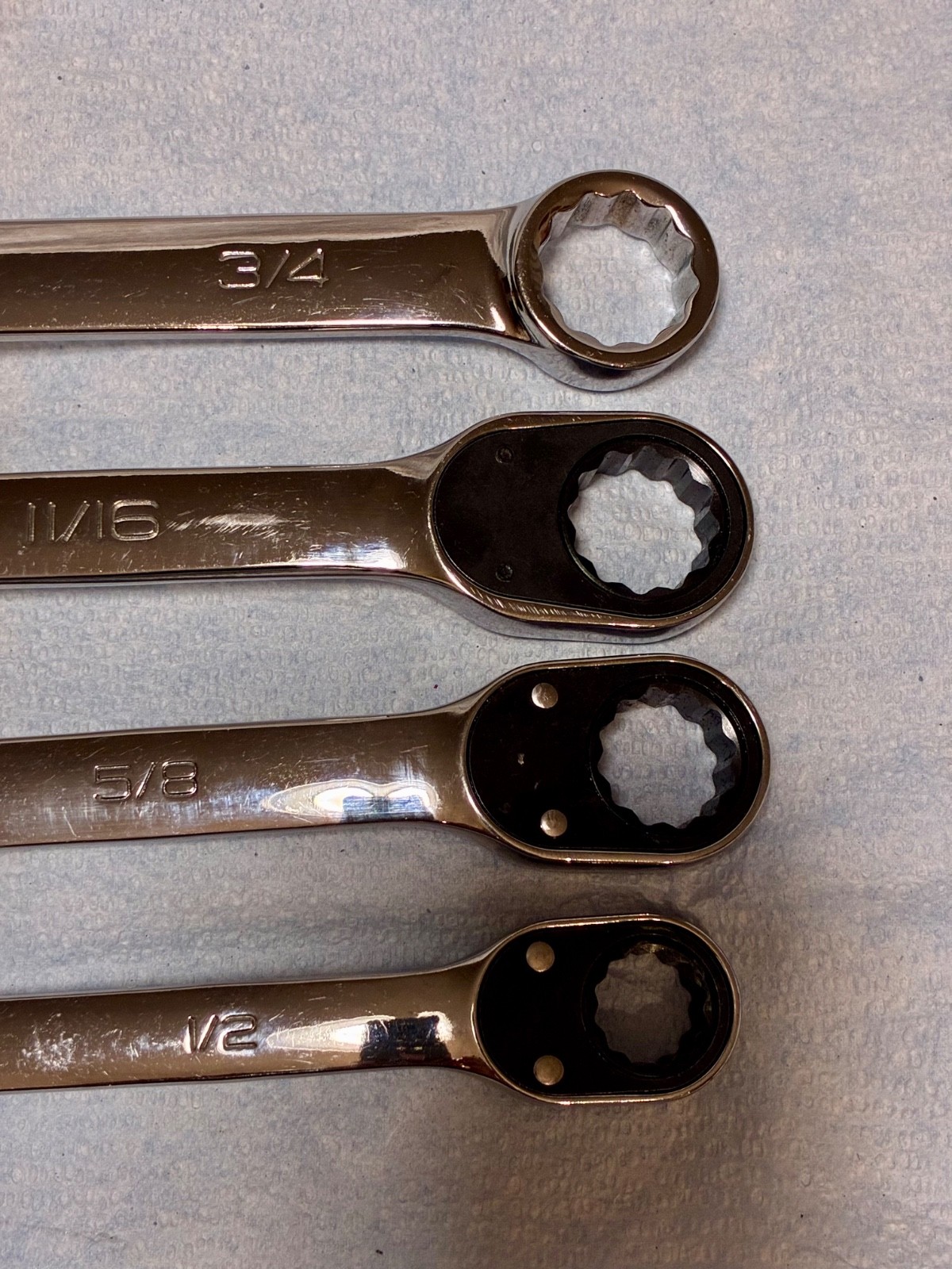 Snap-on SAE Combination Wrench 7pc Set SOXRR SOEX Flank Drive No Initials A&P