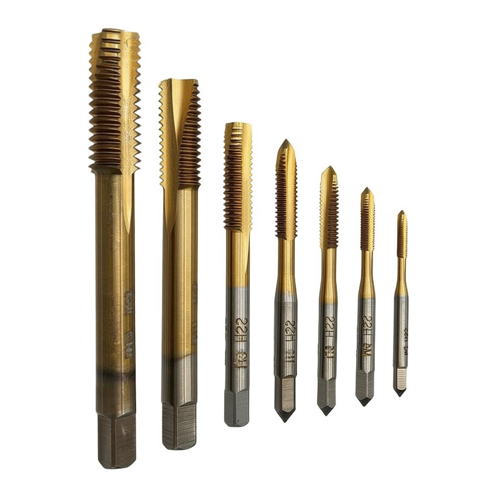 High Speed Steel Tap Set 7 pcs for Internal Threading on Metal Plastic and Wood