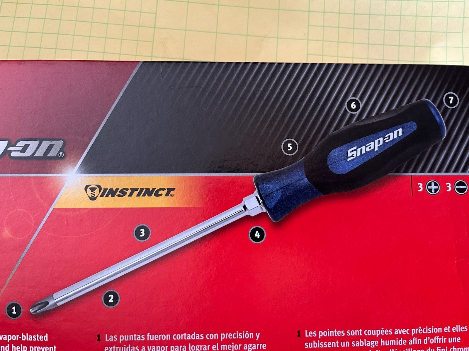 Snap On Phillips Screwdriver Cool Power Blue Metallic No 3 Model SGDP631RB New