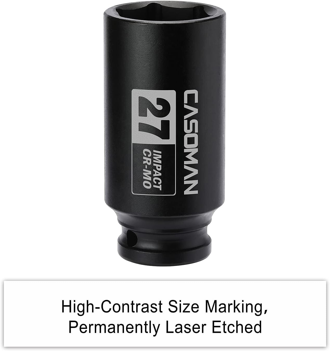 Premium Heavy-Duty 27mm Impact Socket – Effortless Axle Nut Removal