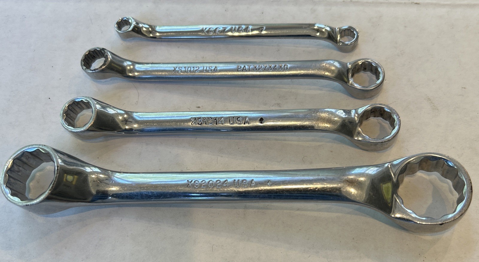 Snap-on XS2024 XS1214 XS1012 XS67 Offset 12pt Short Box End Wrenches 3/4” -3/16”