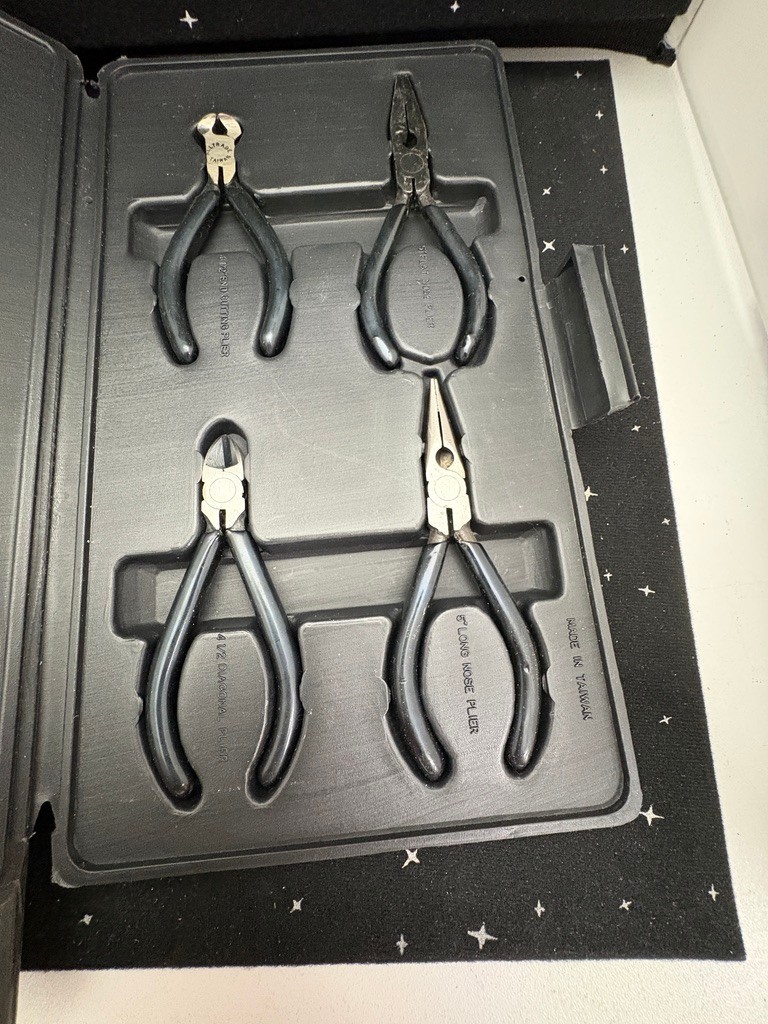 Vintage 25 Piece Alltrade Tool Set Pliers & Precision Screwdrivers W/Black Case