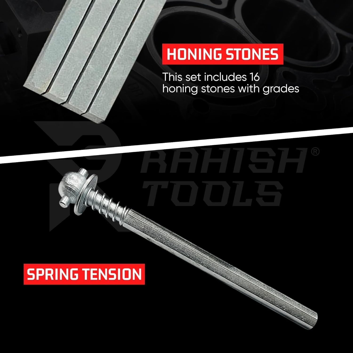 Engine Cylinder Hone Kit 62mm to 88mm Adjustable Handheld Honing Tool with 16…
