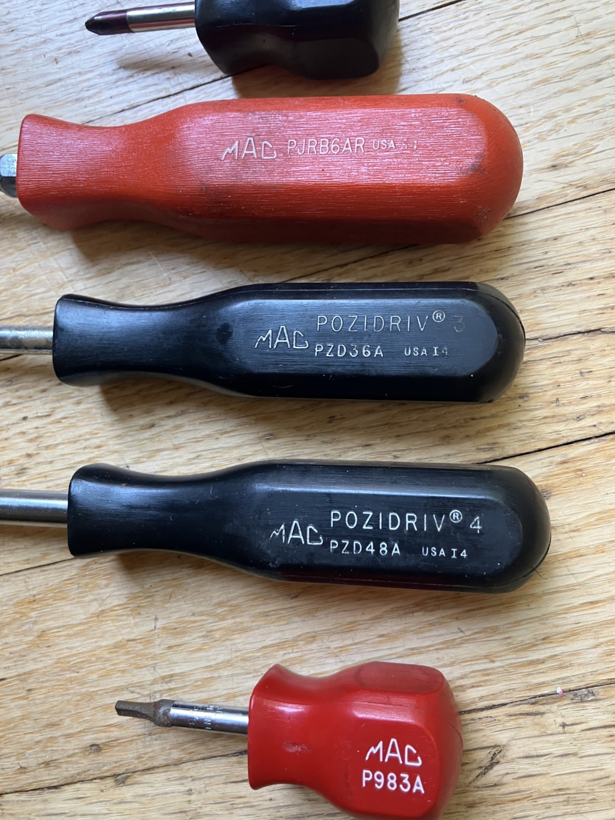 MAC Tools Screwdriver Lot of 6 (Made in USA)