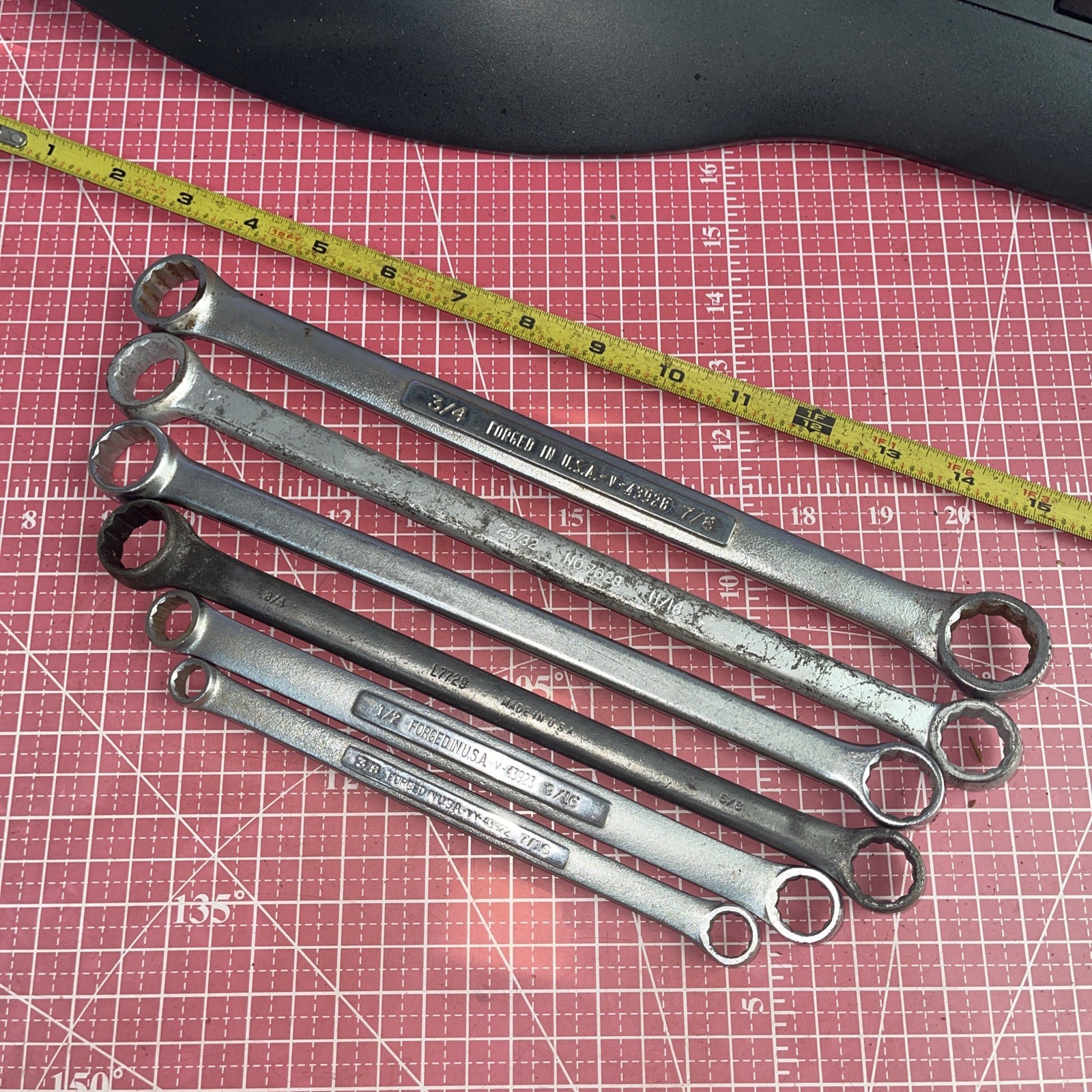 Craftsman USA 6 Piece SAE 12 Point Box End Wrench Set Proto Armstrong 3/8 – 7/8