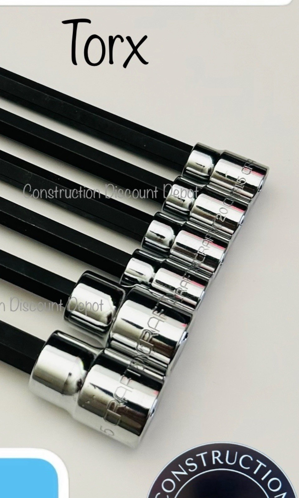 Craftsman 1/4″ 3/8″ Drive Long Torx Star bit socket set T45 T40 T30 T25 T20 T15