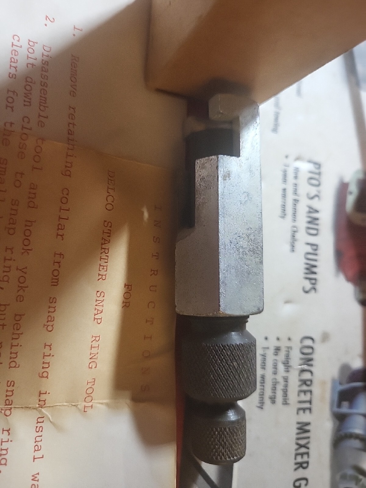Mac Tools Retired Vintage Sr495 Delco Starter Snap Ring Tool New Old Stock