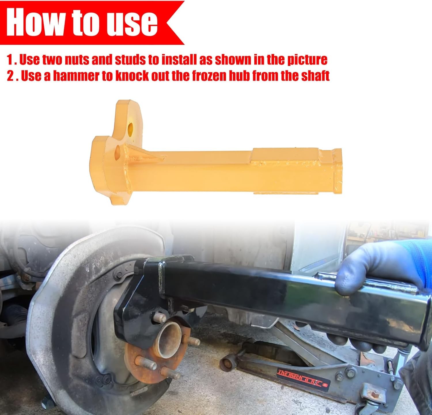For ATD 8629 Wheel Hub Removal Tool Fits All Axle Bolt Hubs (5, 6 & 8 Lug Hubs)