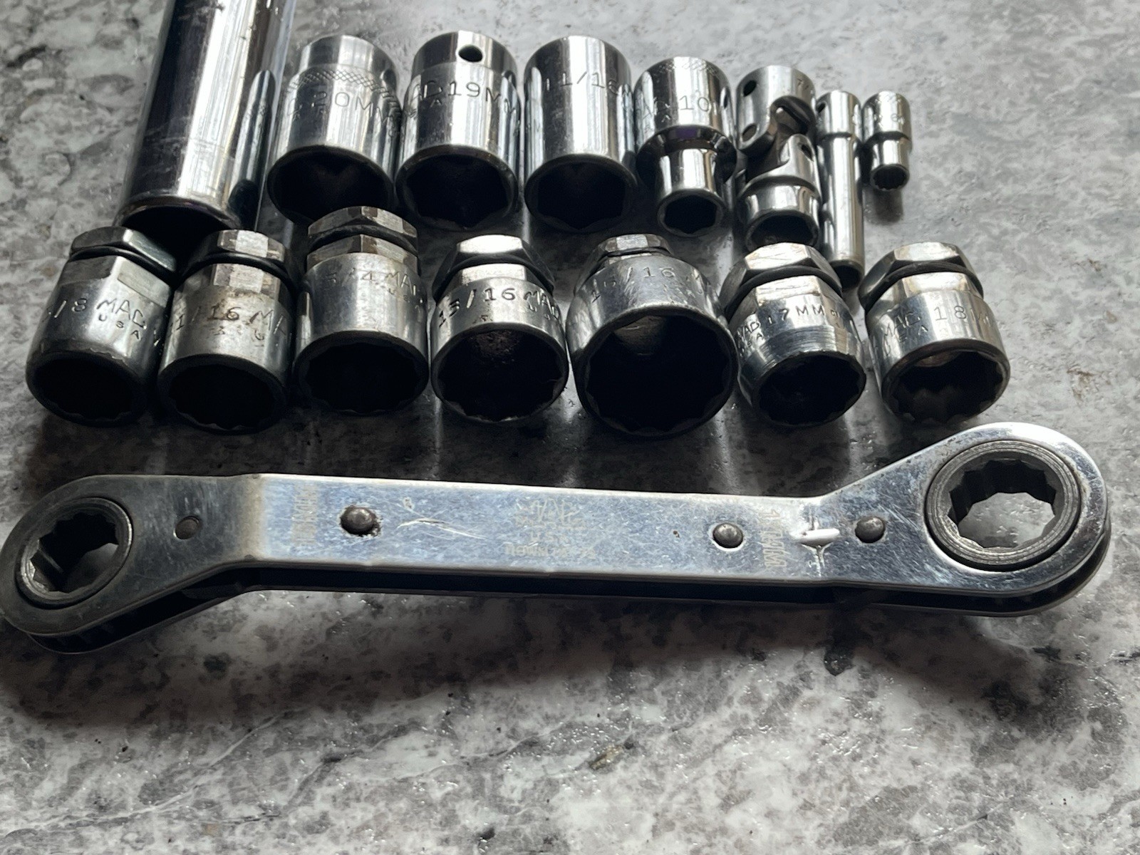 16 MAC TOOLS Sockets Metric SAE USA 1/2” Drive Specialty Mechanic Free Shipping