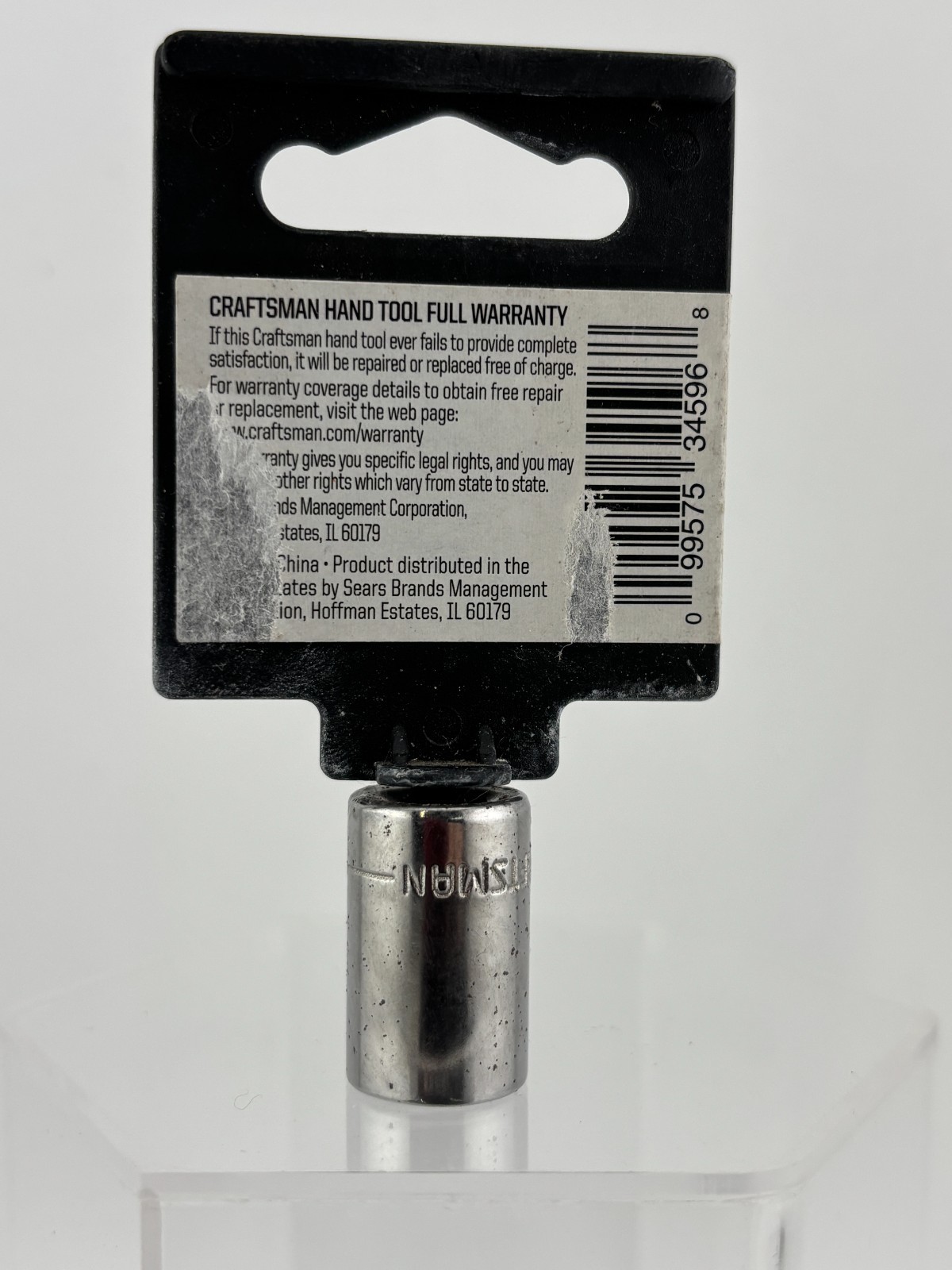 Craftsman 3/8” Socket #34596 ~ 1/4” Drive ~ 6 Point ~ New Old Stock