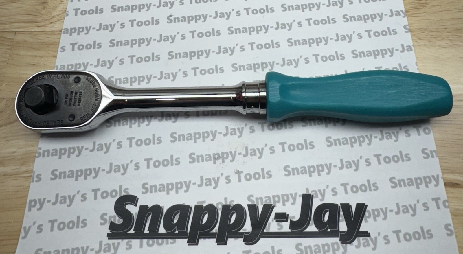 Snap-on Tools NEW RARE TEAL 1/2” Drive Hard Grip Ratchet SHD80ATL *LESS PERFECT*