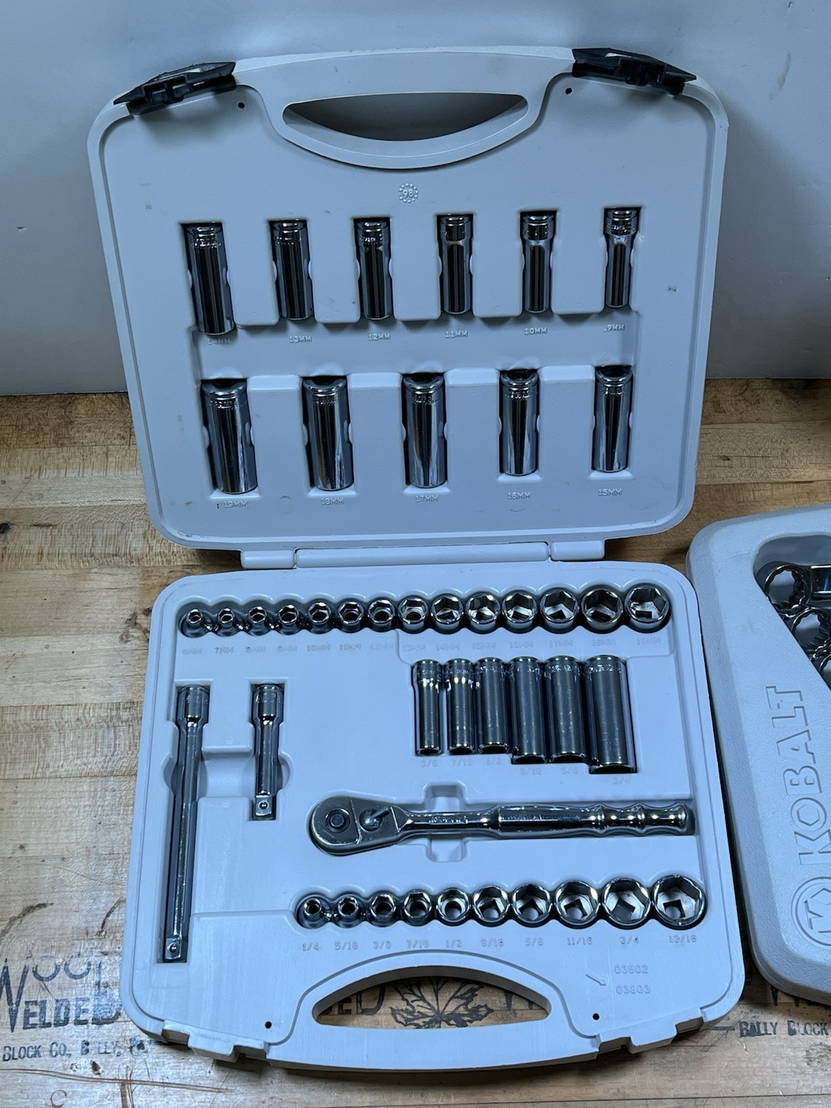 First Gen Kobalt by Snap-on 44 Pc SAE/Metric Socket Set & 10 Pc Wrench Set – USA