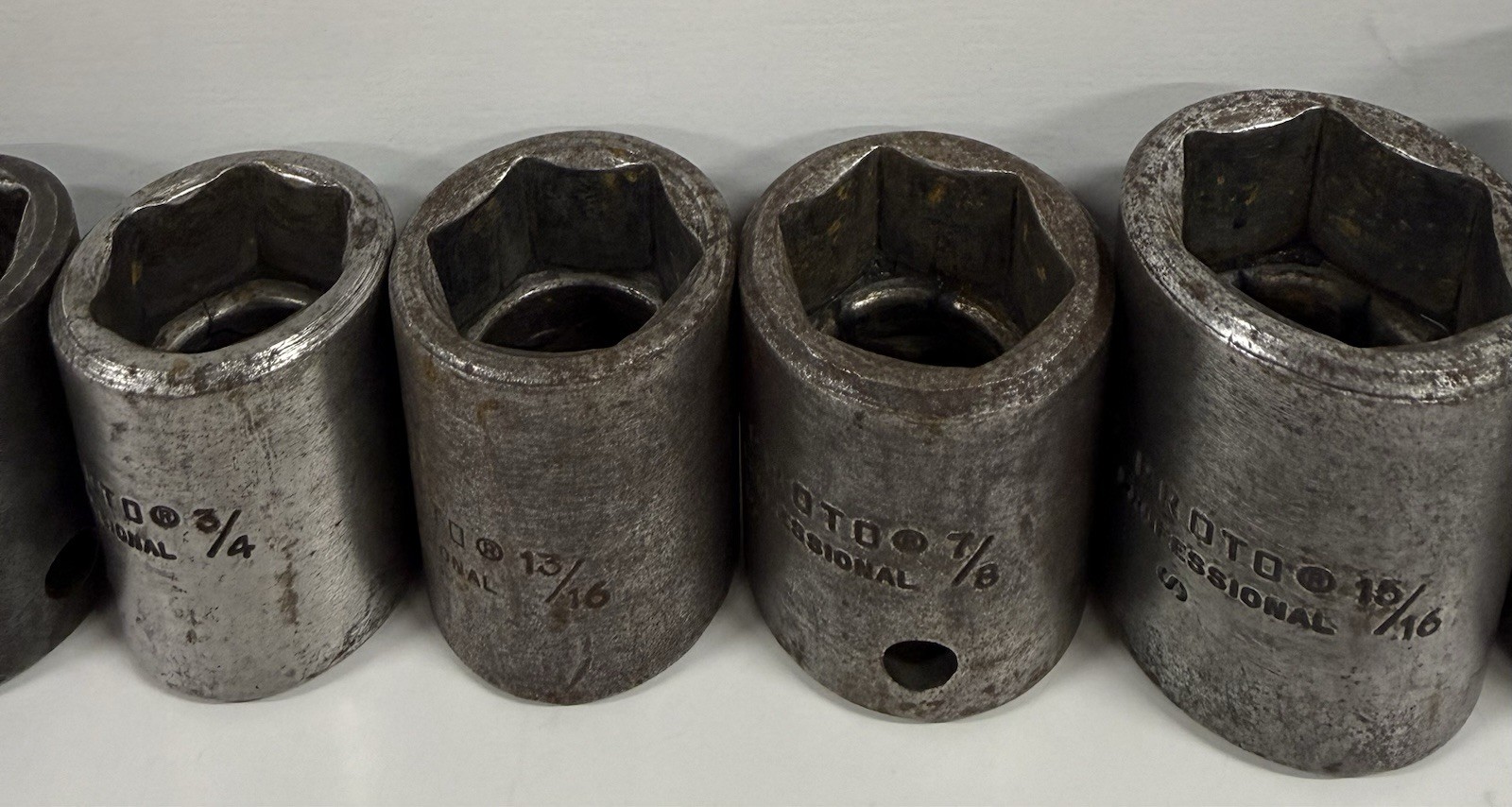 11 Proto Professional Short Impact Socket 1/2 Drive 6 Pt Point 1/2” – 1 1/4” SAE