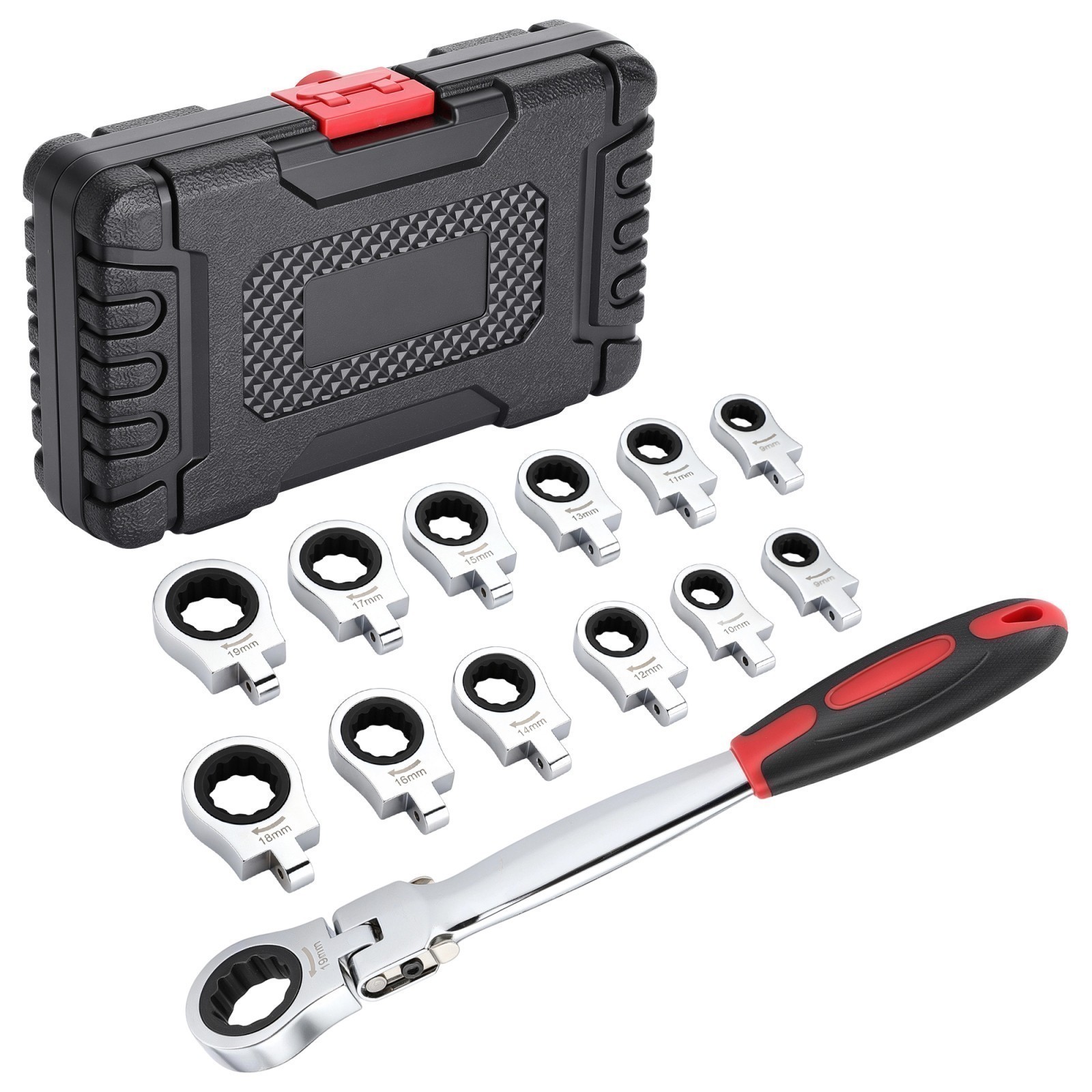 12 in 1 Universal Socket Wrench Multifunction 180° Rotating Head Spanner Tool US