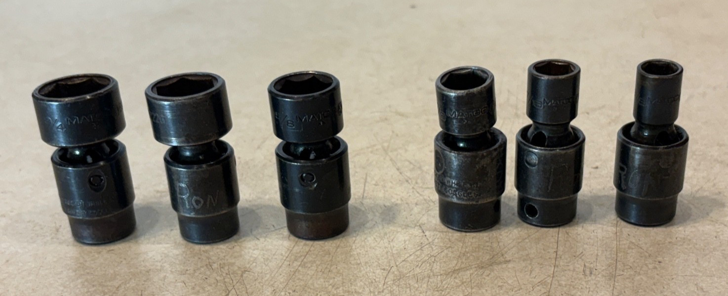 Matco Tools 6pc 3/8″ drive Impact Swivel Socket Set 3/8 – 3/4 SAE BUP126-246
