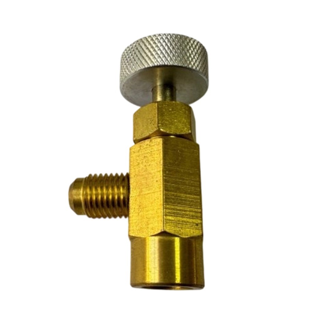 Brass Bottle Opener 7/16-28 Thread for R134a and For R1234yf AC Charging Cans